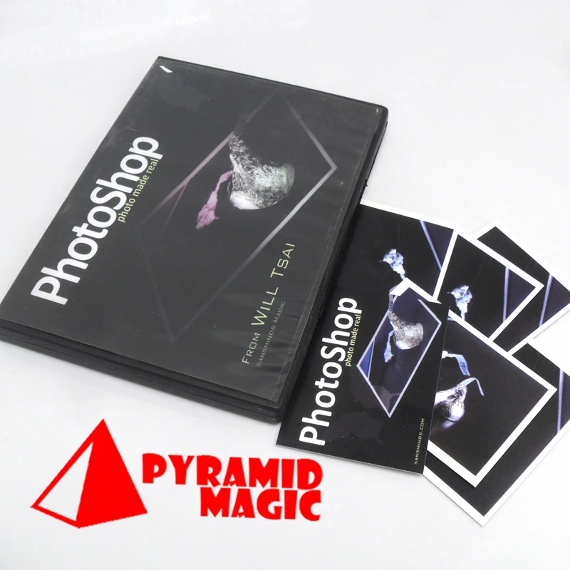 Фотошоп (реквизит и DVD) от Will Tsai SansMinds крупным планом карты сцены Волшебные трюки