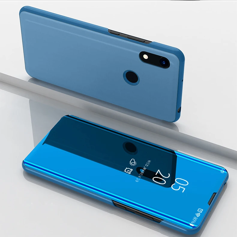 Умный зеркальный чехол для телефона huawei Honor 8A Роскошный кожаный флип чехол Подставка для Honor 8A чехол для телефона оболочка