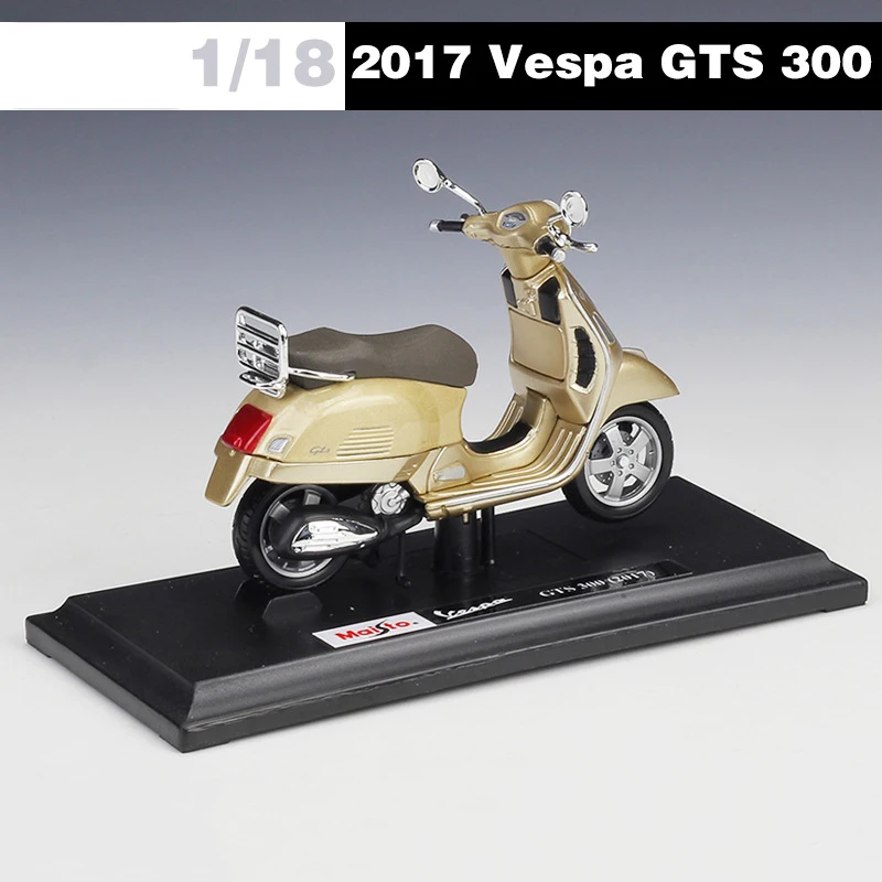 Модели мотоциклов Maisto 1:18 VESPA GTS 300 2017 модель велосипеда база литые мото детская
