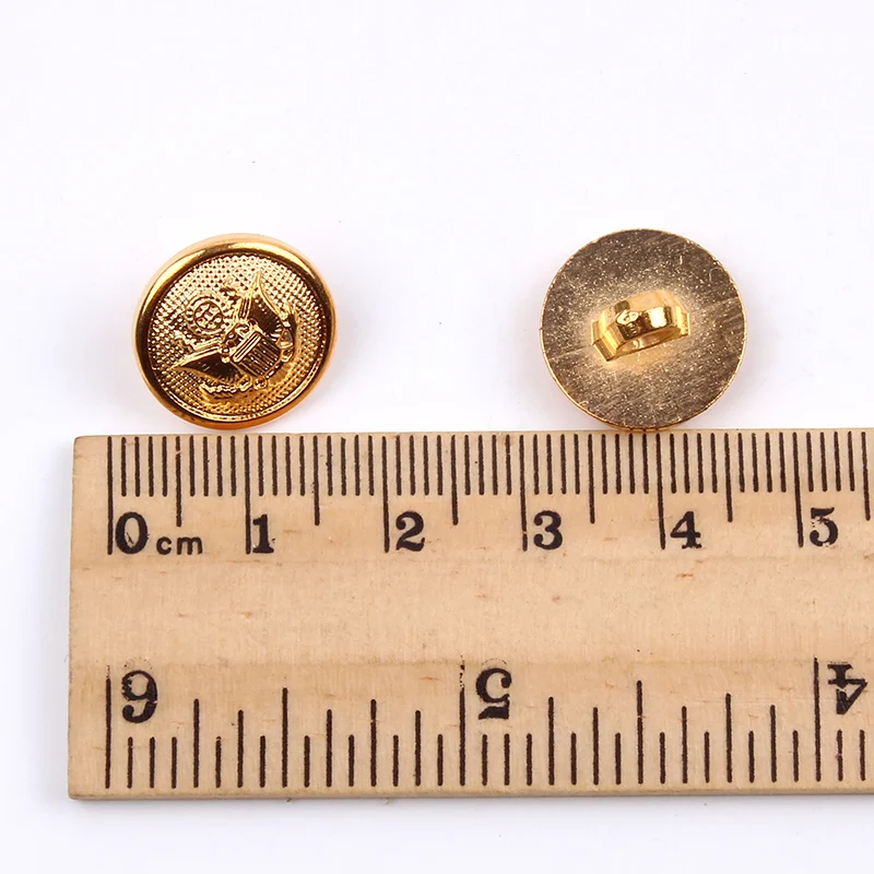 50 шт./лот золотые винтажные кнопки 15 мм цветные пластиковые металлические