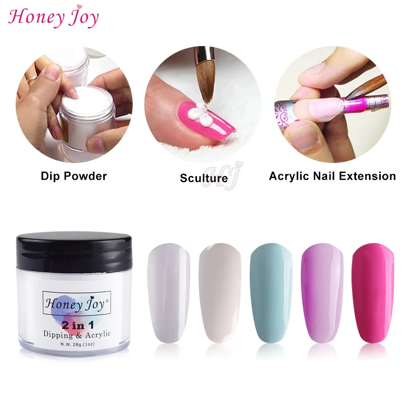

2 in 1 Easy to Use Colorful Powder for Dipping Powder Dip Nail & Acrylic Sculptured Nails False Nail Tips Extension