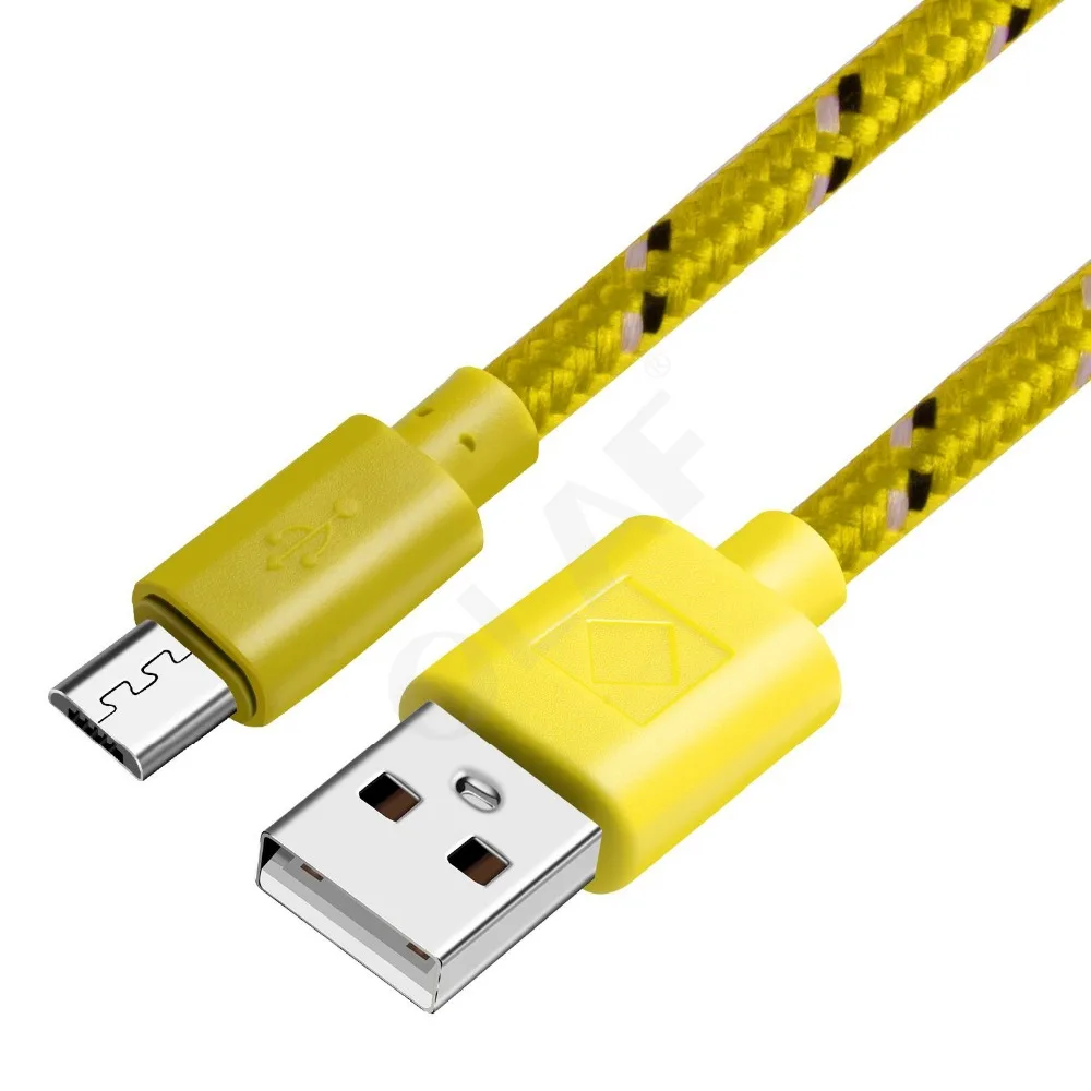 Micro USB кабель для синхронизации данных USB кабель для samsung Xiaomi Redmi LG Android Phone 1 m/2 m/3 m Быстрая зарядка Microusb телефонный кабель - Цвет: Yellow