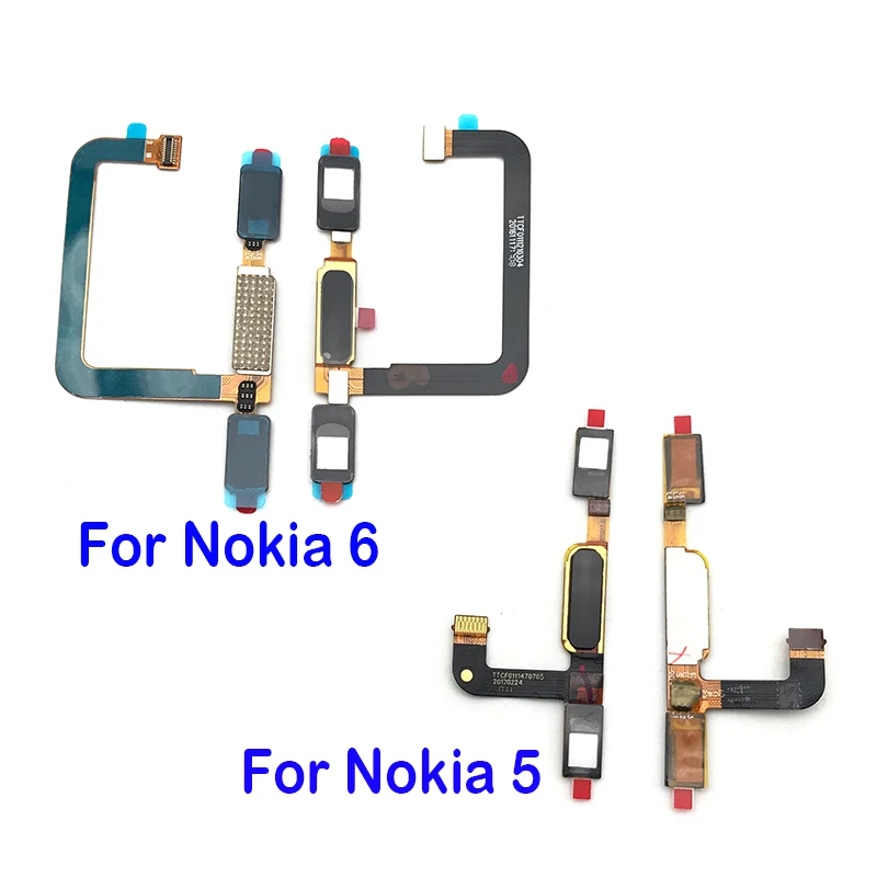 Новинка для Nokia 6 / 5 Кнопка Home подключение сканер отпечатков пальцев Сенсорный ID