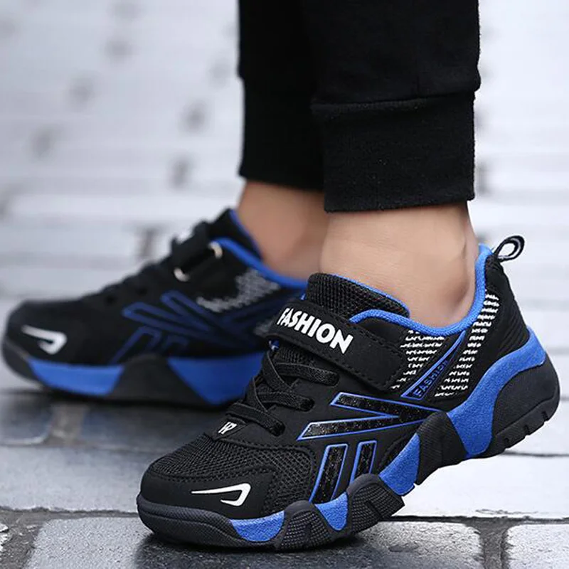 Детская спортивная обувь сезон весна-лето 2019 дышащие сетчатые кроссовки для бега