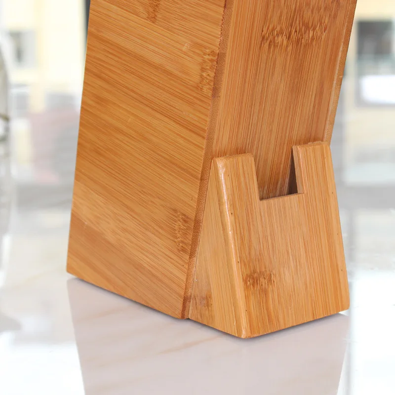 Multifunctional Holes Bamboo Knife Rack Creative Storage Tool Wood Kitchen Holder Stand Block Supplies | Дом и сад
