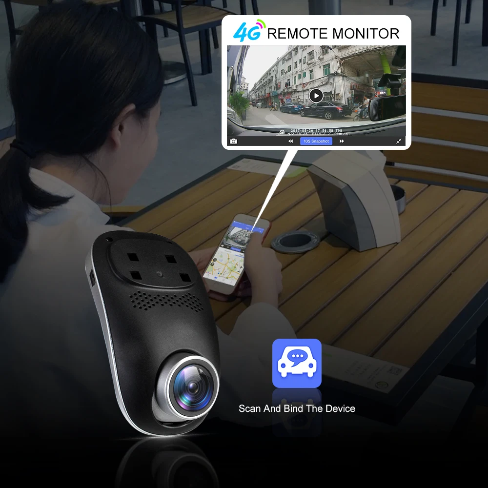 RUCCESS 4 г Dashcam удаленного мониторы реального времени наблюдения ADAS автомобиля