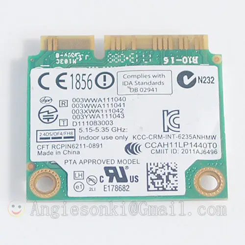 

NEW Advanced-n 6235ANHMW 300mbps Wireless+ BLUETOOTH 4.0 WiFi MINI PCI-E CARD 05K9GJ 2.4G /5GHZ for Intel Centrino
