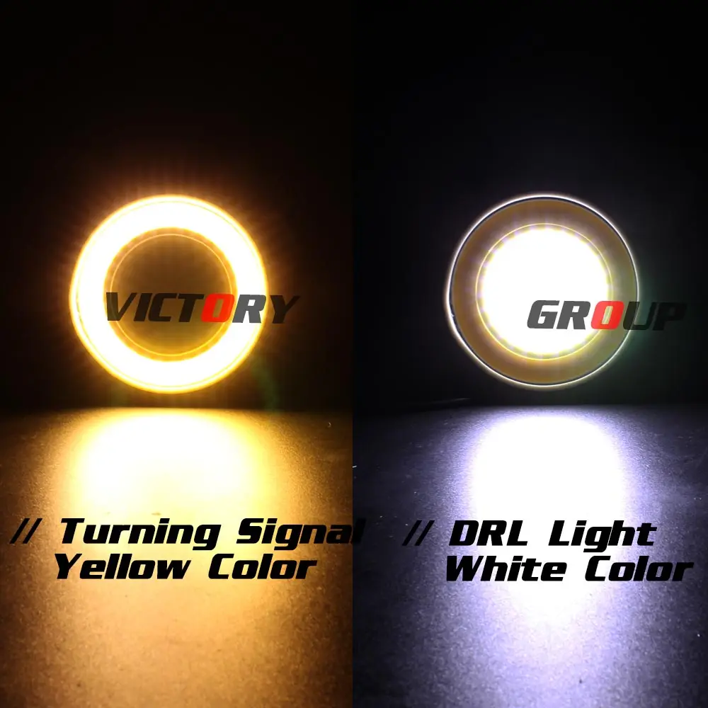 2 шт. 12v светодиодный дневные ходовые огни COB DRL Круглый 30 Вт диаметр 90 мм авто