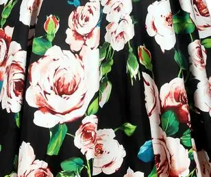 Хлопчатобумажная ткань LEO & LIN с зеленым принтом камелии 50 см|patchwork cotton fabric|cotton