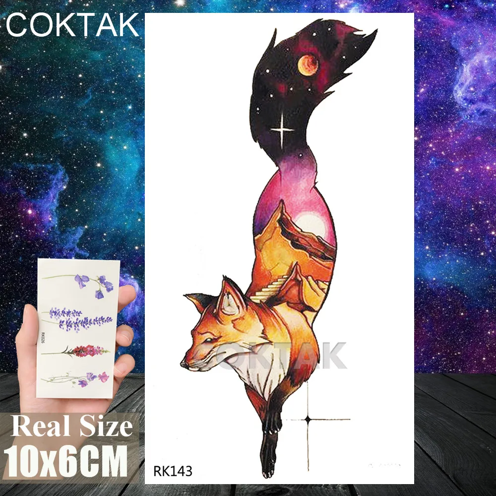 CRK143 Акварельные космические Временные татуировки для детей стикер космонавт Луна поддельные моющиеся татуировки для мужчин и женщин на руку боди-арт татуировки - Цвет: CRK143