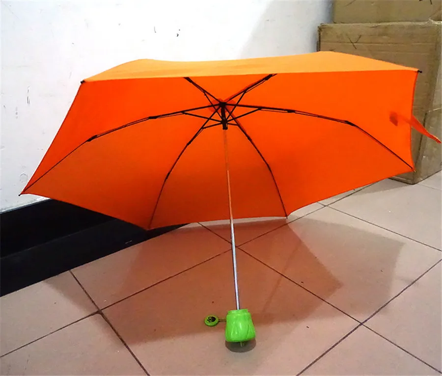 Зонт детский складной ветрозащитный с защитой от дождя ветра моркови