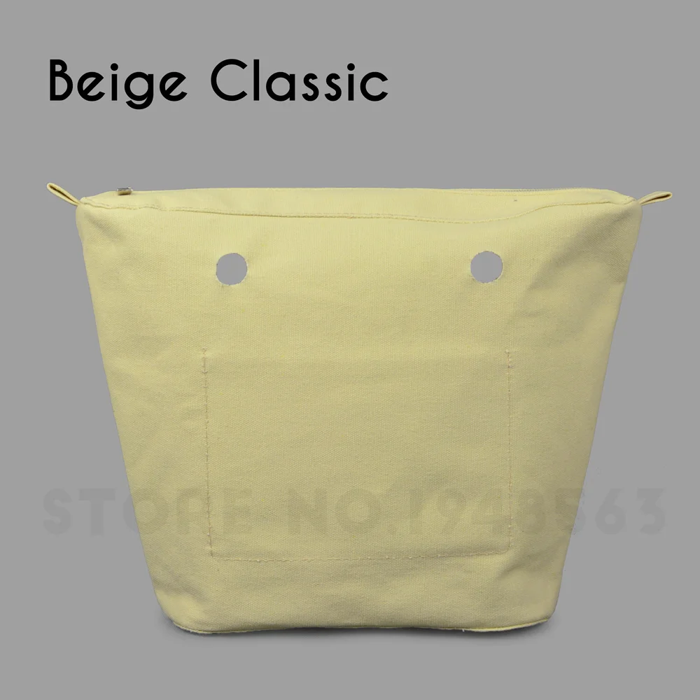 Beige classic TANQU новая водонепроницаемая внутренняя подкладка вставка карман на молнии для классического мини Obag холст внутренний карман для O сумка - Цвет: Beige classic