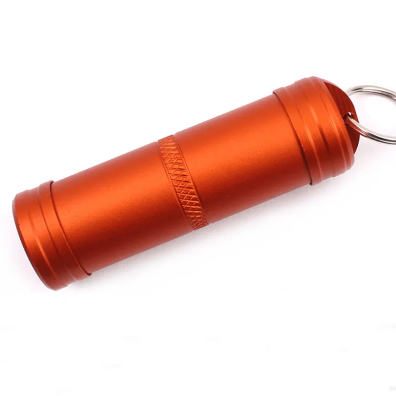Orange EDC бутылка для экстренной медицинской помощи на открытом воздухе туристическое снаряжение для выживания самообороны металлический водонепроницаемый портативный брелок с инструментами - Цвет: Orange