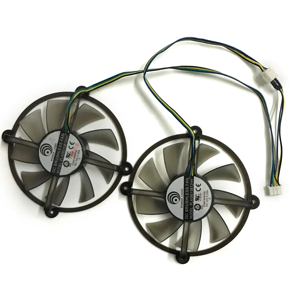 2 шт./лот PLA08015B12HH 12V 0.35A 85 мм DC Бесщеточный Охлаждающий вентилятор Два