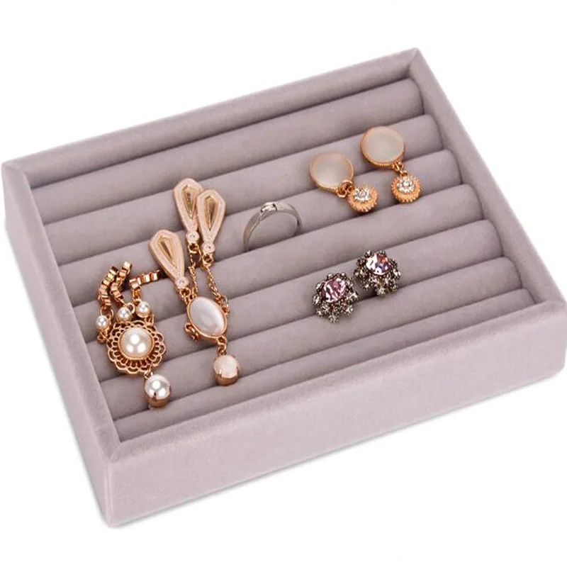 RING TRAY L15.8cm/W12cm/H2.5cm ящик DIY лоток для хранения ювелирных изделий Кольцо Браслет Подарочная Коробка органайзер для ювелирных изделий серьги держатель для большинства помещений - Color: RING TRAY