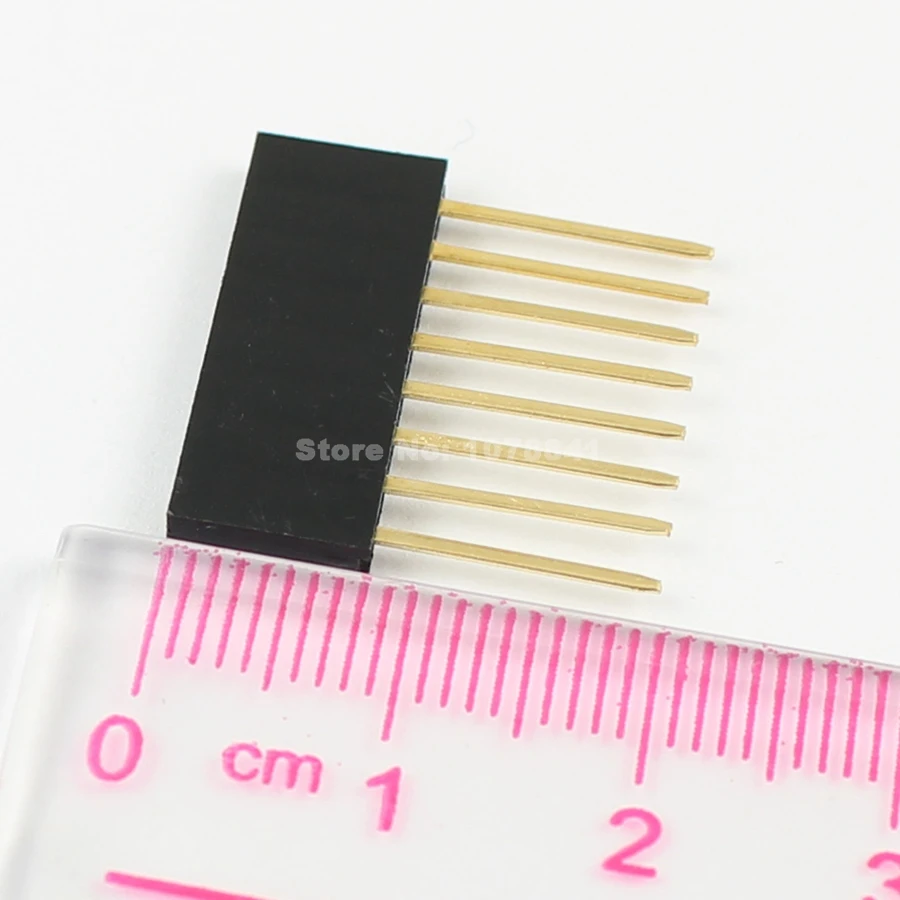 100 шт. 2 54 мм Шаг 8 Pin однорядные наращиваемых щит наружный коллектор для Arduino|header