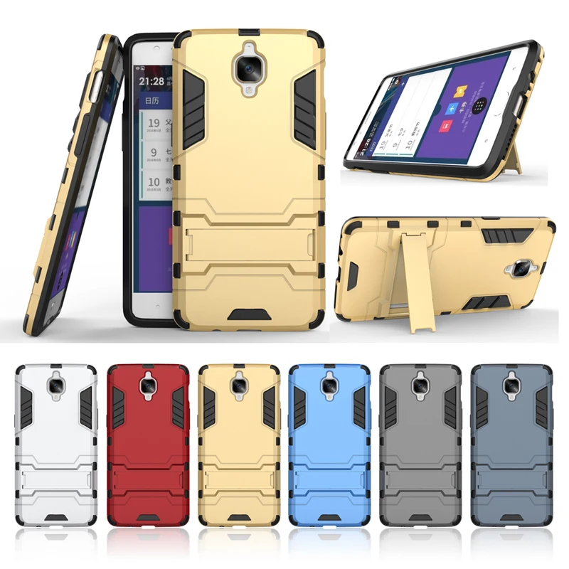 Rosefy 2 в 1 прочный бронированный Чехол для Oneplus 3 3 T жесткий ударостойкий чехол Armour чехол для Oneplus 3 T 3 с кронштейном Kickstand