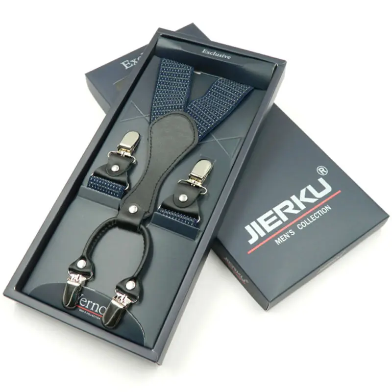 Новинка 2019 мужские подтяжки 4 зажимы подтяжек кожаные регулируемые для ремня