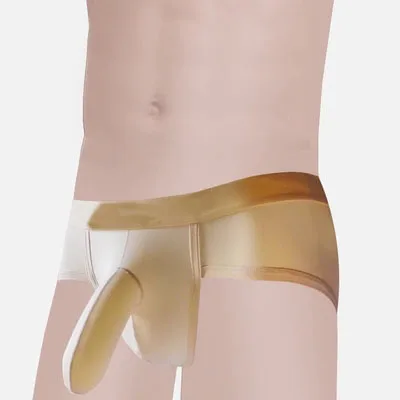 Шелковое шелковое нижнее белье для мужчин пикантные мужские прямые трусы с