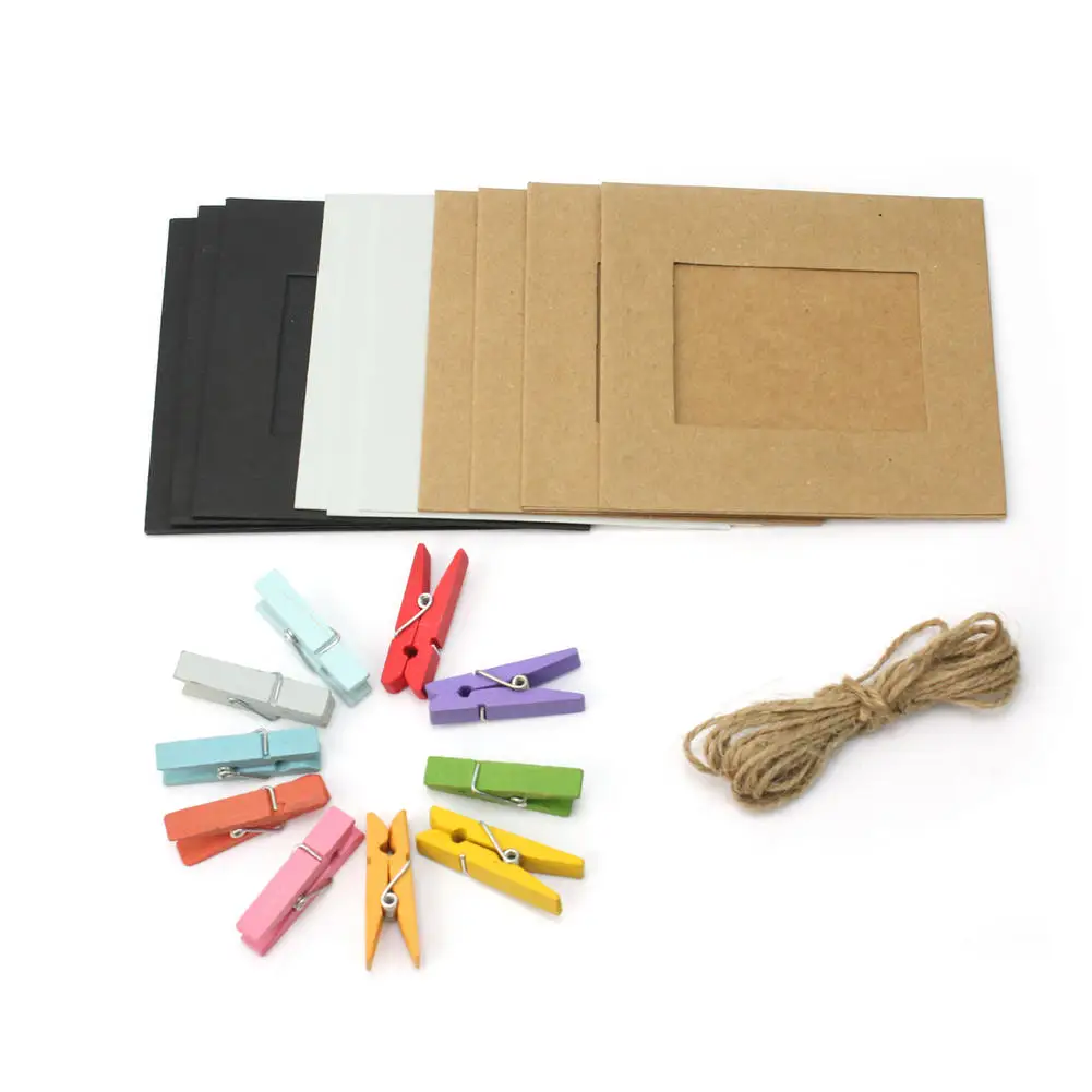 Современная винтажная прямоугольная подвесная бумажная рамка 10 шт./компл.