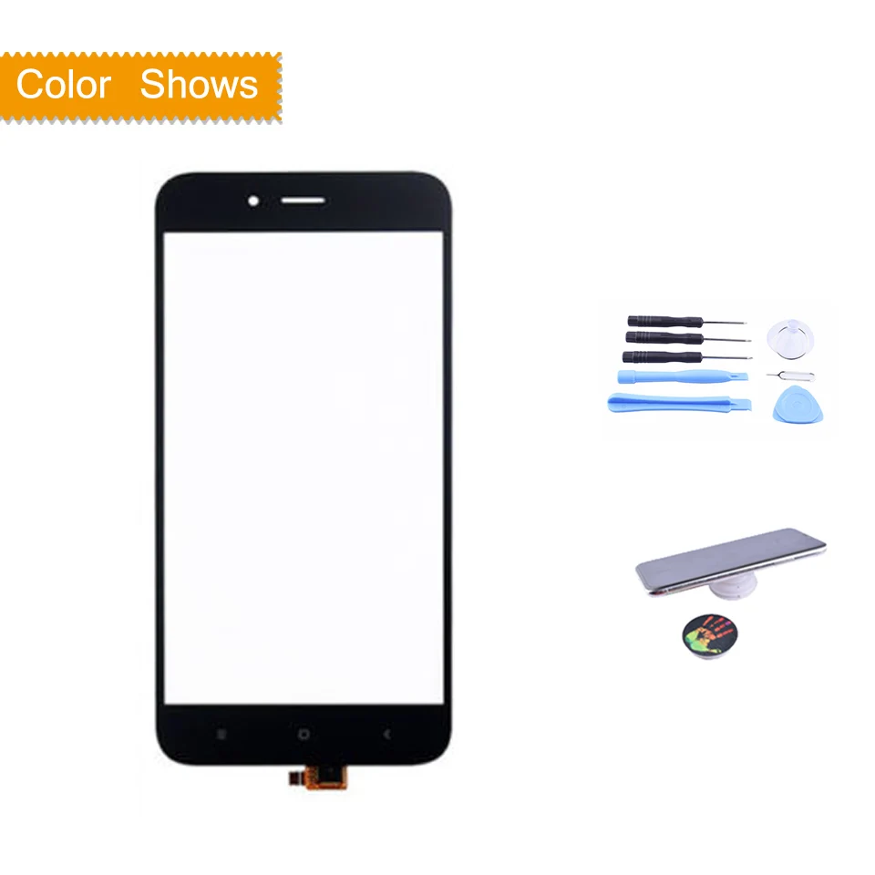 black with gift Для Xiaomi mi 5X A1 mi 5X mi A1 сенсорный экран дигитайзер сенсорная панель переднее внешнее стекло mi 5x сенсорный экран без lcd 5,5" - Цвет: black with gift