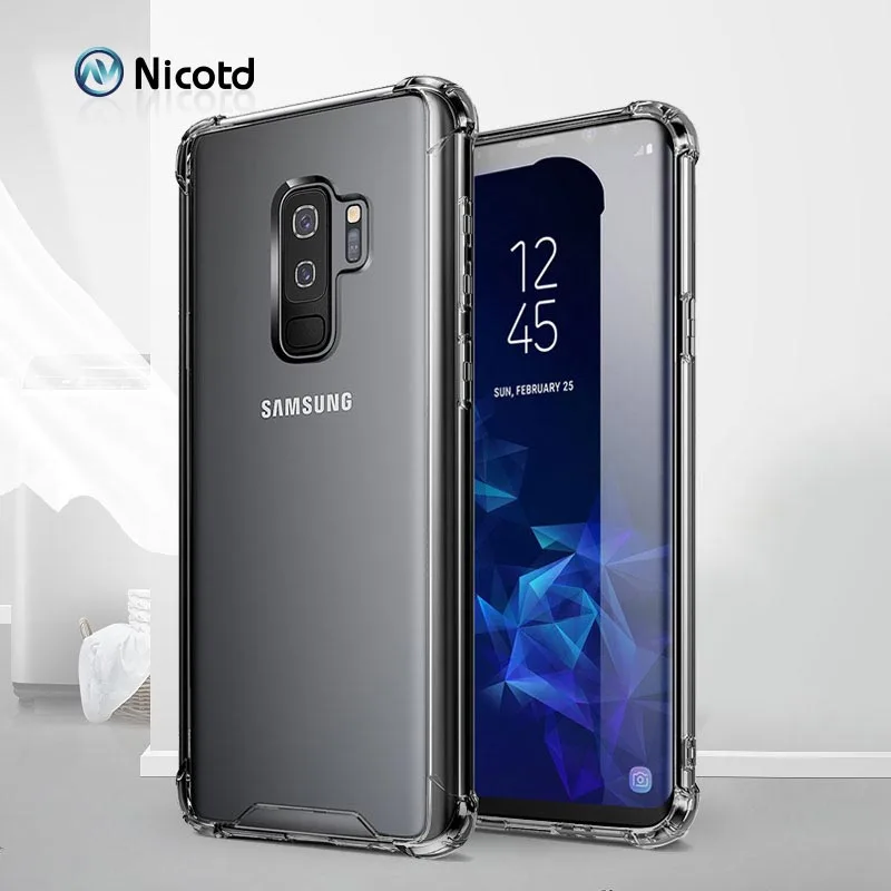 Для samsung Galaxy S10e S9 plus TPU прозрачный чехол для телефона Note 9 A8s A6s A8 J6 J4 2018 Мягкая
