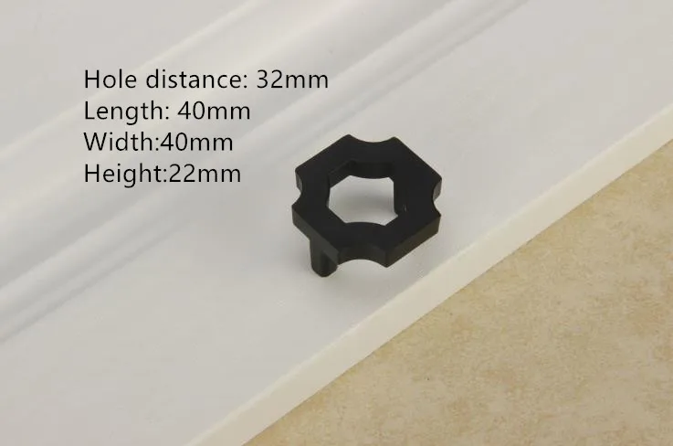 hole distance 32mm Цинковый сплав, черная отделка, ручка для шкафа, выдвижная ручка, дверная ручка, художественная мебель в китайском стиле, фурнитура - Цвет: hole distance 32mm