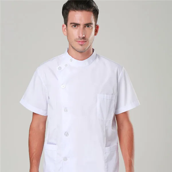 Men Suits 1 Женская и мужская медицинская одежда Летний Игровой Набор доктора Скраб Униформа медсестры Больничная одежда лабораторная рабочая одежда топ и брюки Дешевые Костюмы - Цвет: Men Suits 1