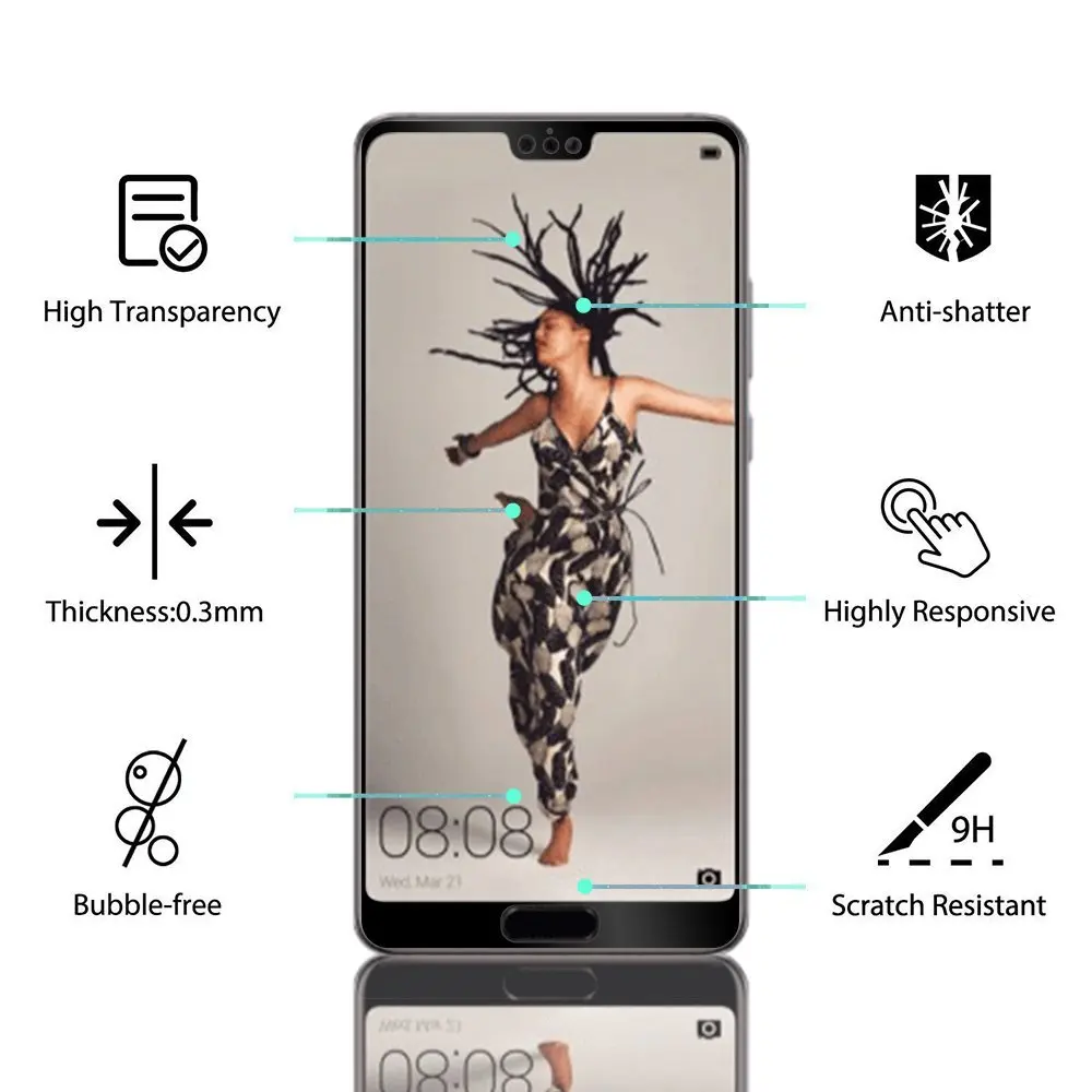Полное покрытие из закаленного стекла для HUAWEI p20 PRO P20PRO P 20 5 8 дюйма защитный чехол