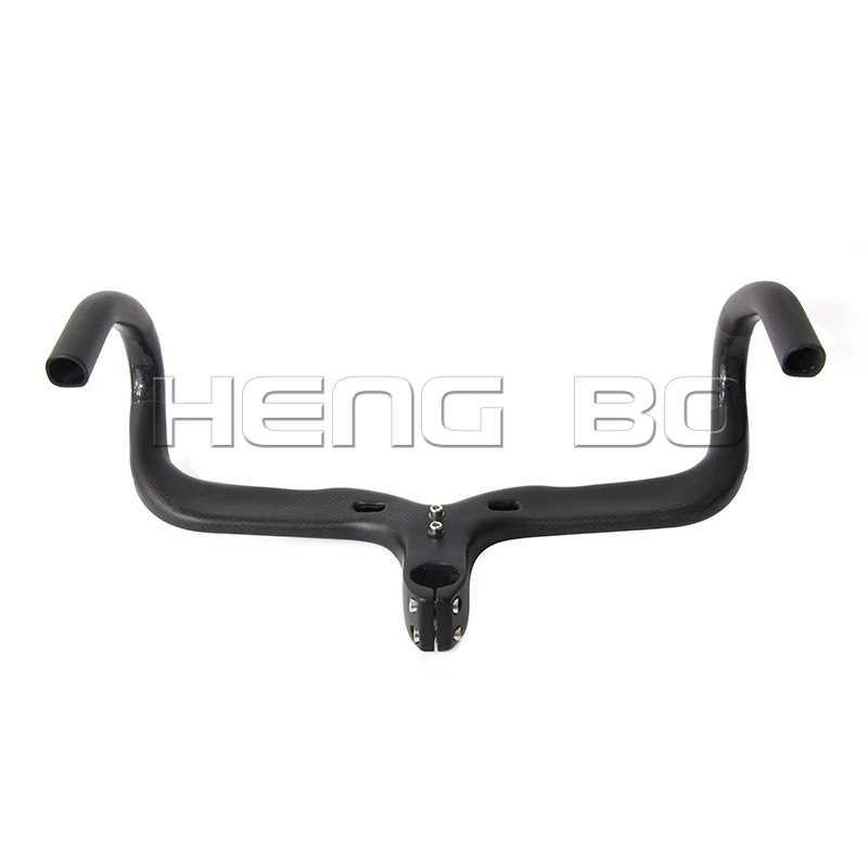 full carbon 3K matt bicycle handlebar Road bike and stem integratived with computer stent holes YT613 |