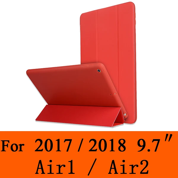 Cool Red 9.7inch Rovtop Чехол для iPad 9,7 Air 2 Air 1 Pro 10,5 чехол силиконовый мягкий кожаный смарт-чехол для поколения Funda - Цвет: Cool Red 9.7inch