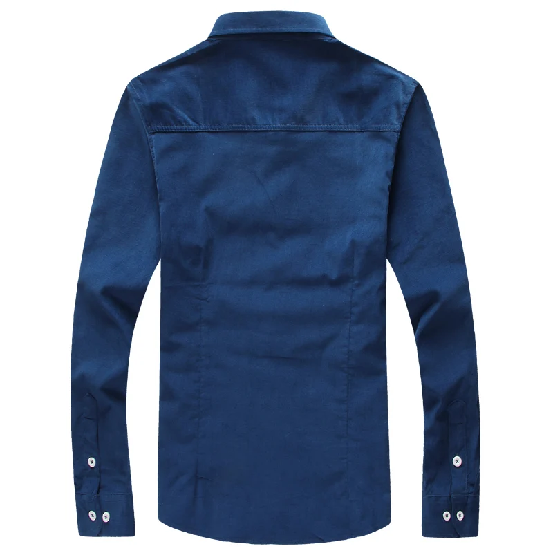 Бесплатная доставка 2018 мужская одежда рубашки вельвет Повседневное Slim Fit