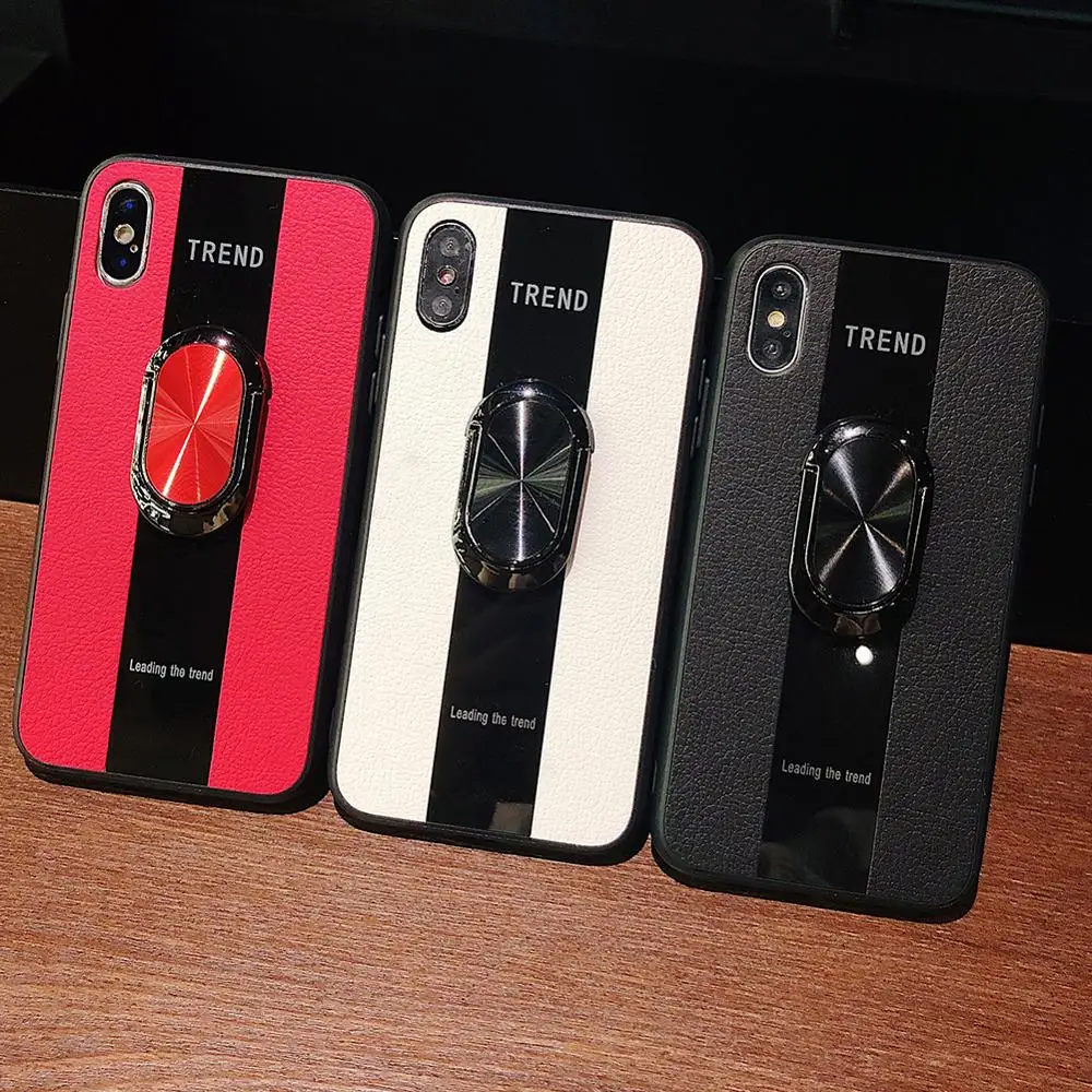 Чехол для iPhone 7 8 Plus X XS MAX тонкий мягкий ТПУ ударопрочный кожаный чехол-бампер с