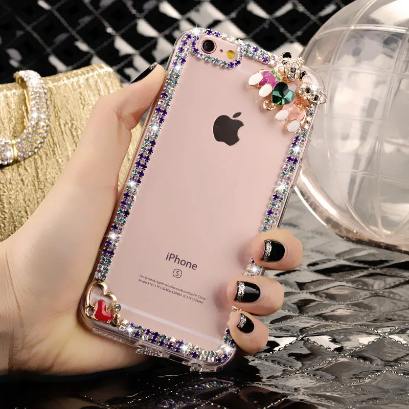 Силиконовый чехол для iPhone XR XS Max Блестящий Матовый роскошный Алмазный 7 8 Plus 6 6S KT