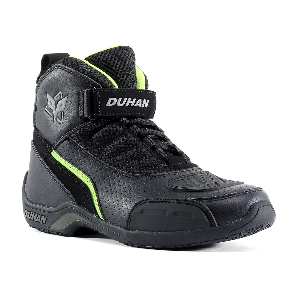 Мотоботы Для мужчин летние дышащие мото сапоги кожаные Мотокросс шоссейные