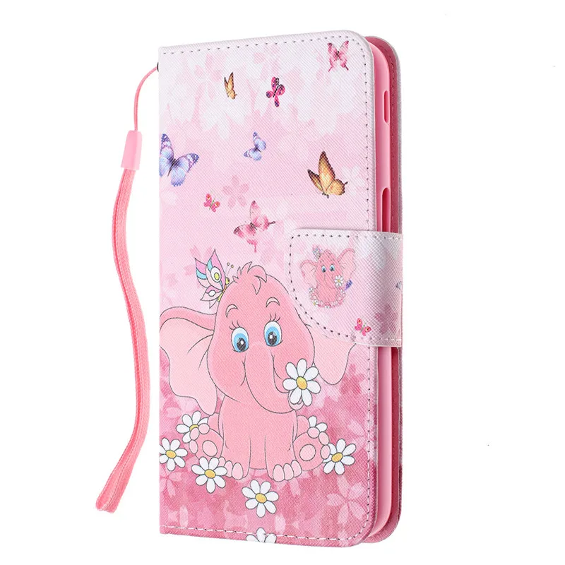 Чехол Etui с мультяшным единорогом для samsung Galaxy S10 Lite S9 S8 Plus S7 Edge J4 J6 Note 9 8 откидной кожаный чехол для телефона - Цвет: K