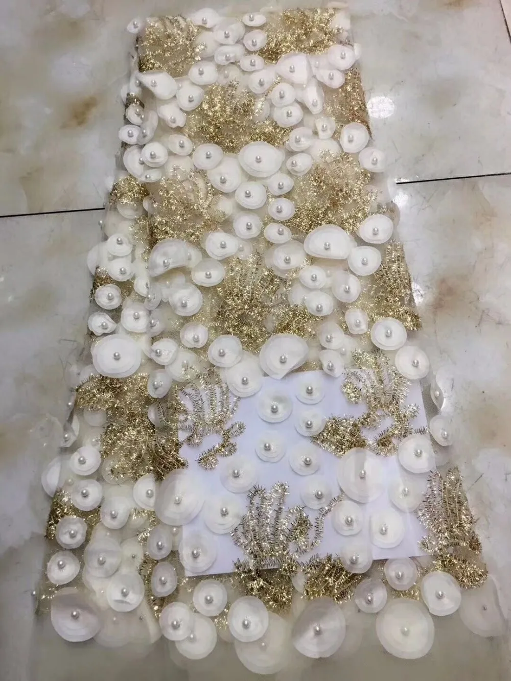 

2018 elegant Nigerian Laces Fabrics High Quality beaded party french Tulle net African Laces Fabric CDN82