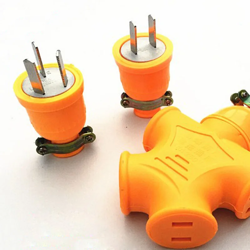 Electrical Socket Plug Waterproof And Three-pole Power Yellow Without Line | Обустройство дома