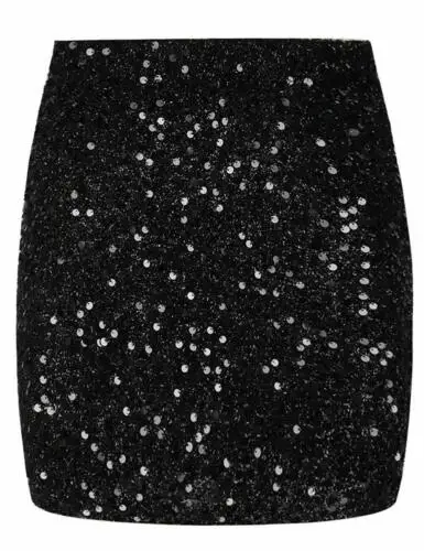 Women Sequin Skirt Bodycon Sparkle Night Out Party Sequined Hip | Женская одежда