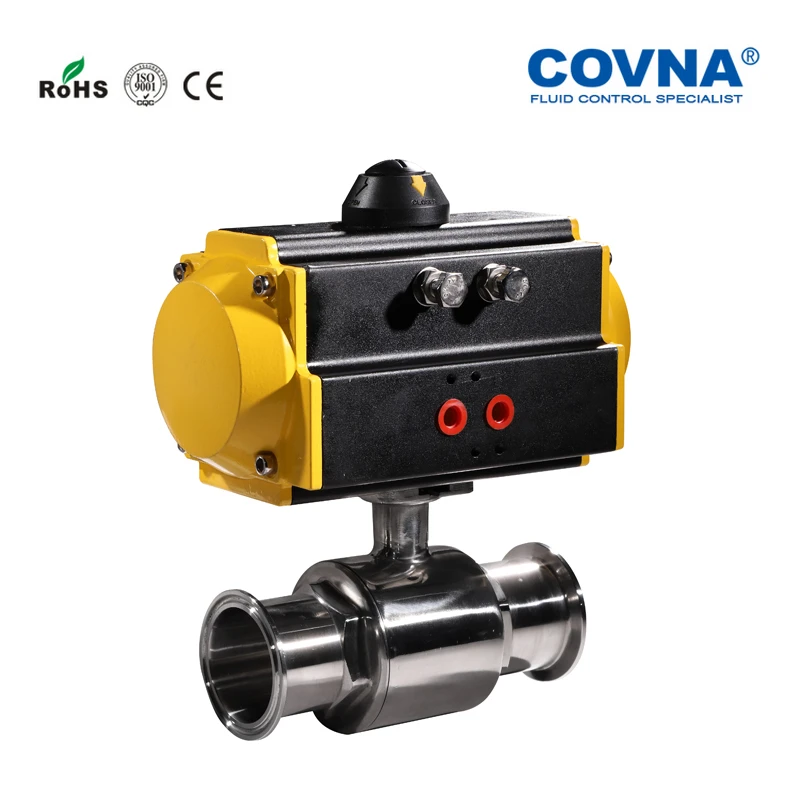 Шаровой кран с пневматическим приводом двойного действия DN20 3/4|sanitary ball valves|ball