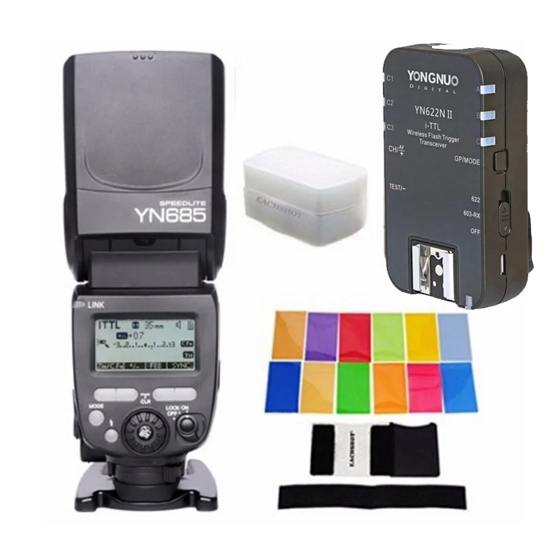 YONGNUO YN685N YN685 для Nikon HSS ttl Speedlite Flash Встроенный приемник с YN622N II RX+ 12 шт цветная карта+ Диффузор