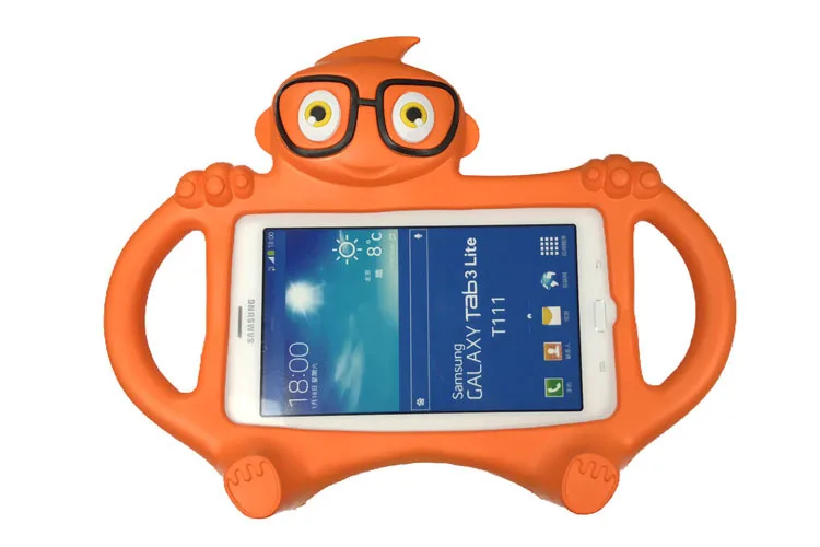 Новые принты стаканы, чехол для Samsung Galaxy Tab 3 Lite T110 T111/Tab 4 7,0 T230 T231 мультяшный эва Настольная подставка держатель задняя крышка+ подставка для ручек