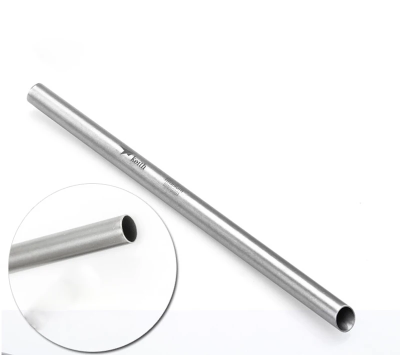 Keith Titanium Straw 210mm Straight Drinking Straw Family Drink Straws For Camping Hike Travel Bold With Clean Brush Ti3702