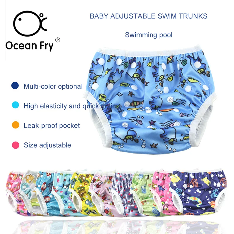 Baby Leakproof Swimming Trunks Wet Oneself Nylon Polyester Printing Waterwading Neutral Comfort | Мать и ребенок