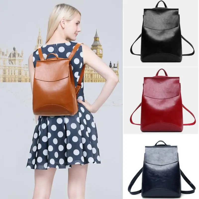 2018 модные женские туфли Рюкзаки Высокое качество Молодежные кожаные рюкзаки для