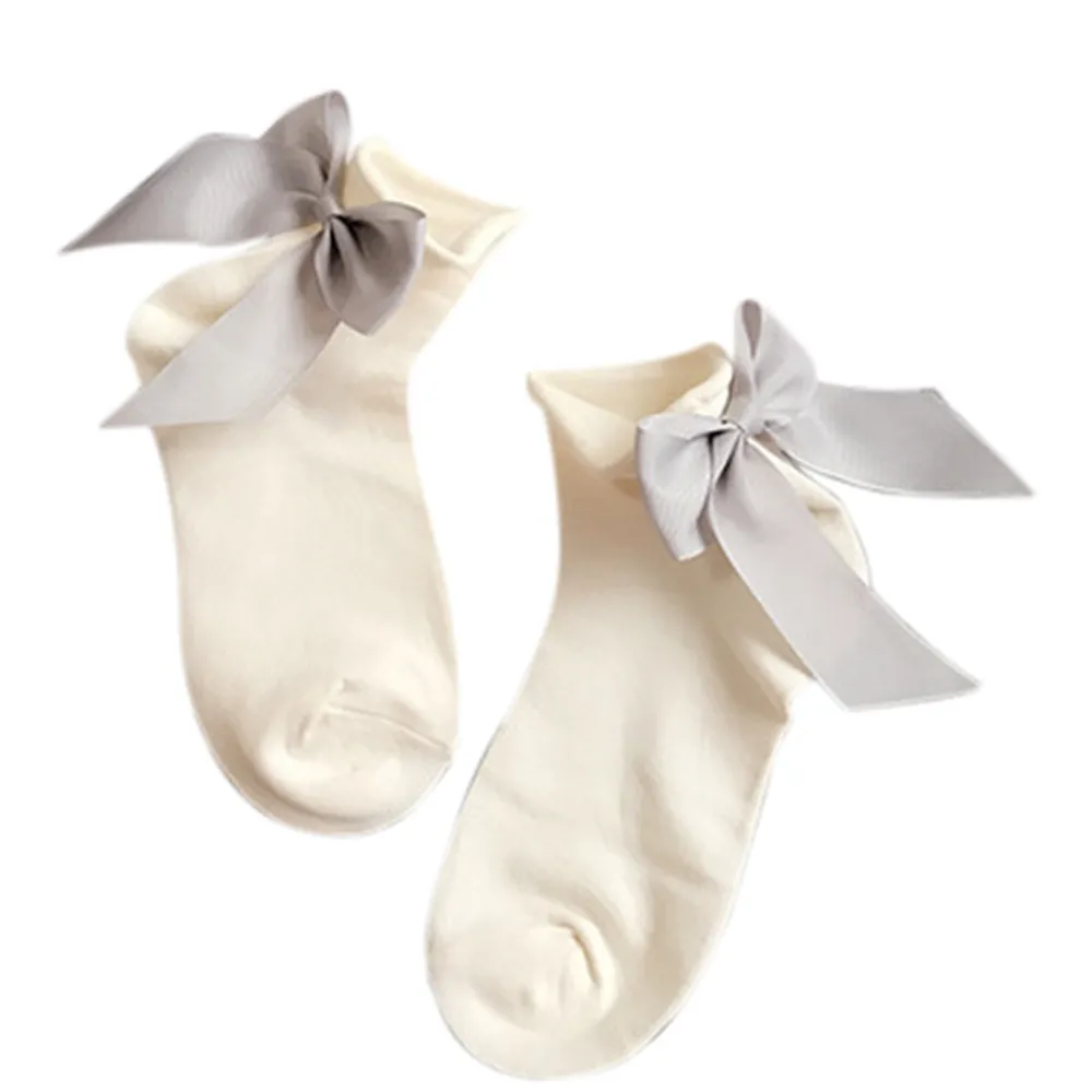 1 пара летних носков с большим бантом и лентой на каблуке летние носки простые