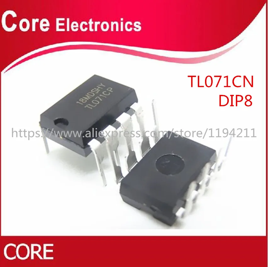 100 шт. TL071CP TL071 TL071CN DIP8|Интегральные схемы| |