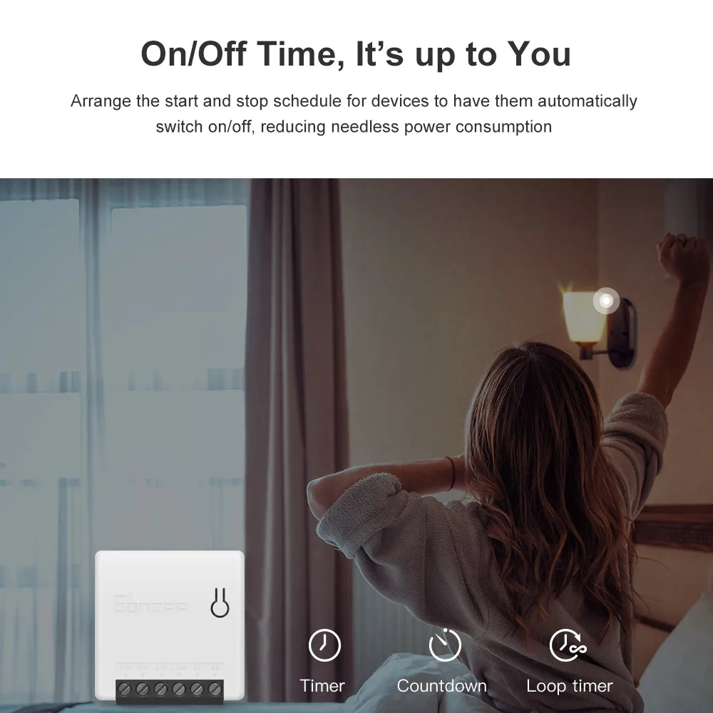 3 шт. Sonoff MINI DIY Smart Switch 10A 2 way дистанционное управление Wifi переключатель Поддержка