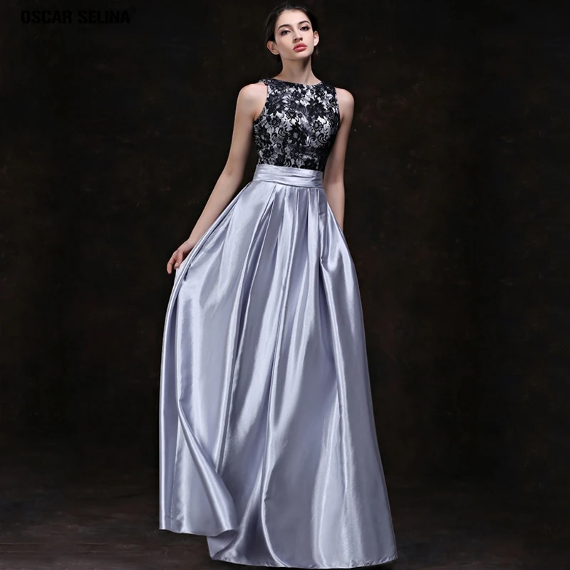 Vestido madrinha2019 new top lace satin sexy V-neck halter A Line silver bridesmaid dresses long stock wedding guest dress | Свадьбы и