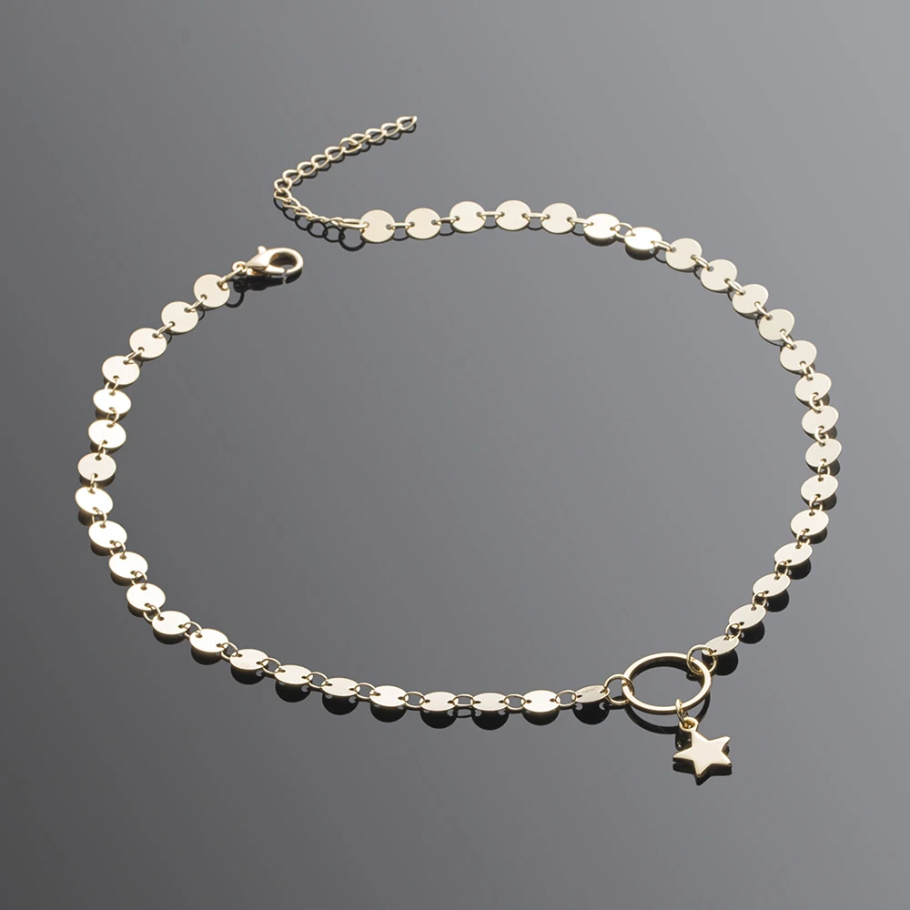 Женское Ожерелье-чокер FAMSHIN модное Золотое ожерелье из золотых монет в подарок |